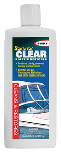 Star Brite - Star-Tron - Clear Plastic Restorer Step Onescratch Remover 8 Oz - 87208