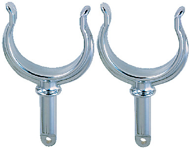 Perko - Chromeplated Ribbed Type Rowlock Horn1/2in Od Shank X 13/4in Shank Length X 13/4in Between Horns - 1262DP0CHR