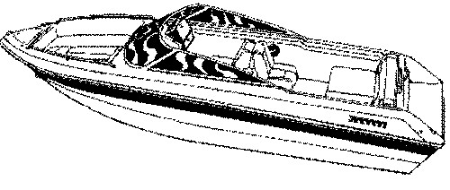 Carver Covers - Boat Cover Vhull Runabout I/o 23 ;w/windhsield & Bow Rails ;slate Gray - 77123S-11