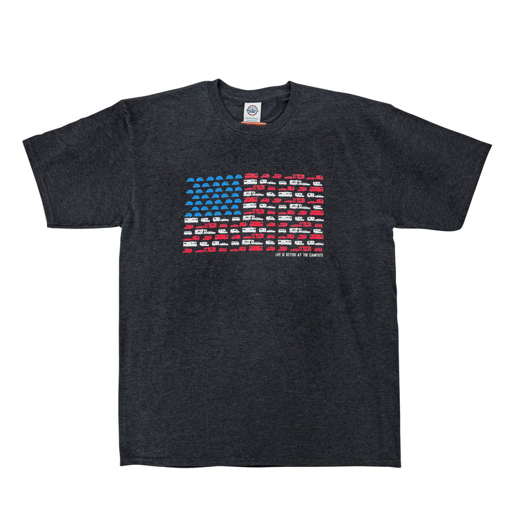 Camco - Libatc Shirt Charcoal Patriotic Print S - 53272