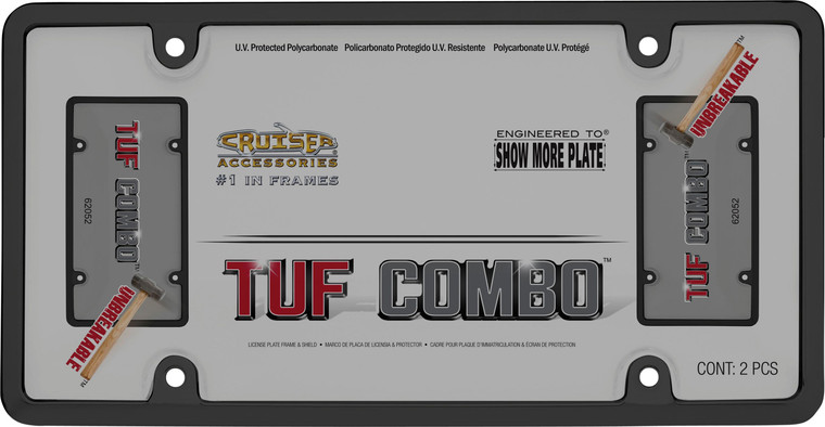 Rock Tamers - License Plate Frametuf Comboblack/smoke Plastic - 62052