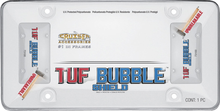 Rock Tamers - License Plate Frametuf Bubble Shield Clear Plastic - 73100