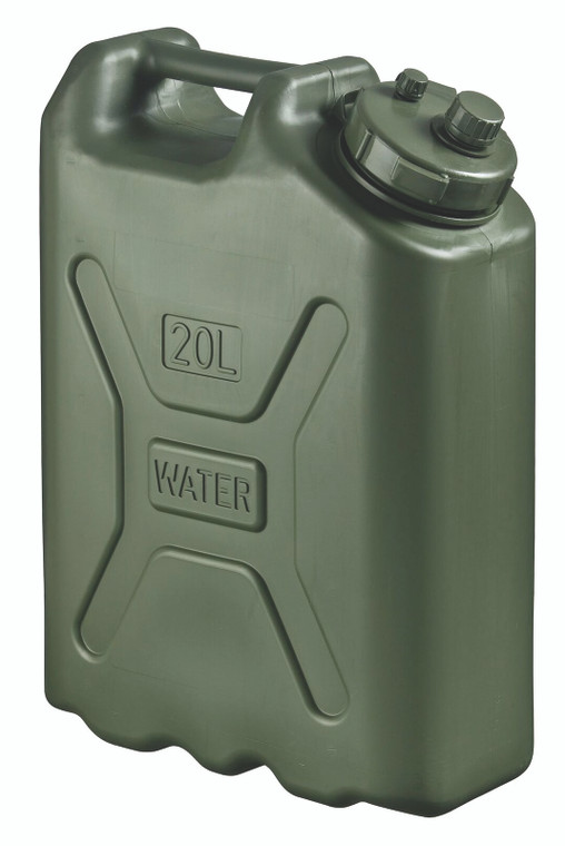 Scepter - 5 Gallon / 20 Litre Military Water Container  Dnd Markings  American Green - 5177