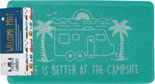 Camco - Libatc  Scrub Rug Teal Travel Trailer 26.5inx15in - 53447