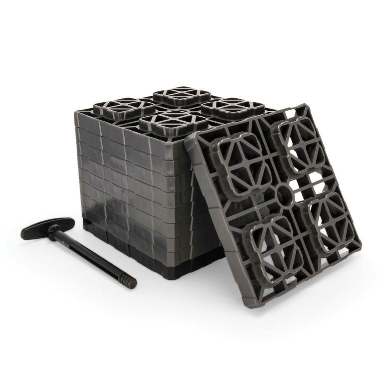 Camco - Fasten Xl Leveling Blocks W/thandle2x2gray  (e/f) - 44527