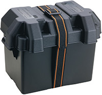 Attwood Corp - Battery Box Small With Strap Kit 9in X 11in X 8in Group 24 - 9065-1
