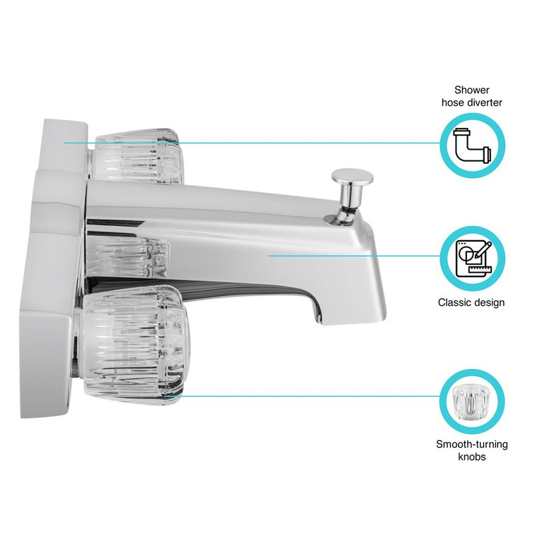 Dura Faucet - Mh Tub & Shower Diverter  Chrome Polished - DF-SA610A-CP