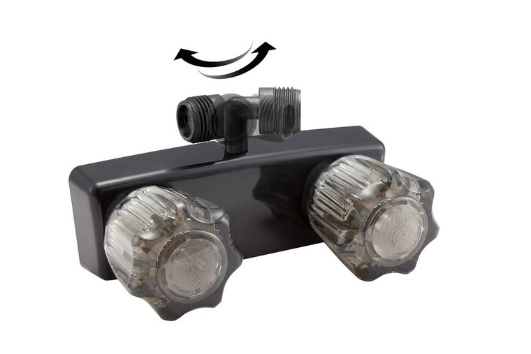 Dura Faucet - Rv Shower Faucet For Exterior Shower Boxes  Black - DF-SA100S1-BK