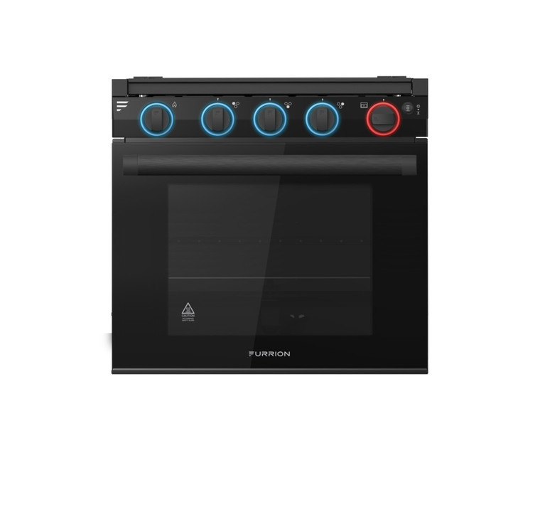 Lippert - 21in Rv 3burner Gas Range W/glass Door 2color Led Knob Black - 2021123659