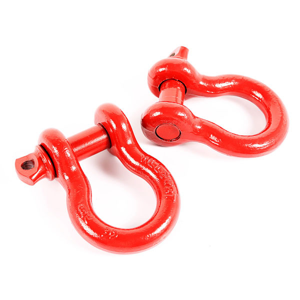 Rugged Ridge - Dring Shackles 7/8inch Red Steel Pair - 11235.13