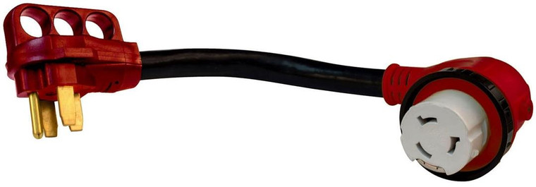 Valterra - 50am50af 90 Deg Led Detach Adapter Cord 12 Red Bulk - A10-5050D90