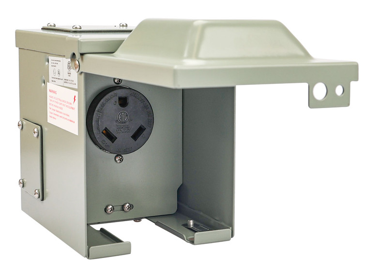 Newcorp - Weatherproof Rv Power Outlet Box30 Amp 125 Volt Nema Tt30r Etlcertified - 273