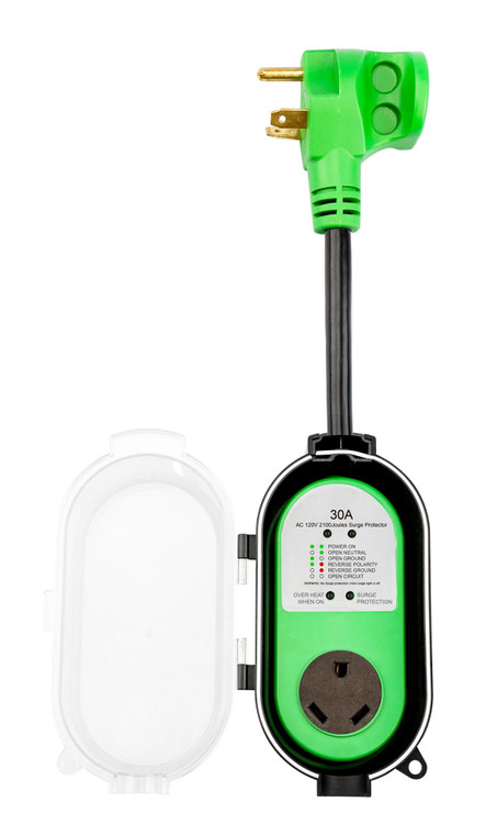 Newcorp - Portable Surge Guard Protector30 Amp 125 Volt 3750w 2100 Joule Protection Nema Tt30pnema Tt30r - 287