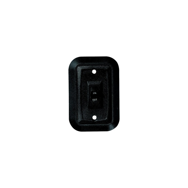 RV Designer - Wall Plate Switch Black Single 3.53 X 2.39 On/off  Spst - S652