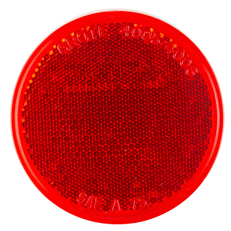 Grote Industries - Round Stickon Reflector3in Red - 40052