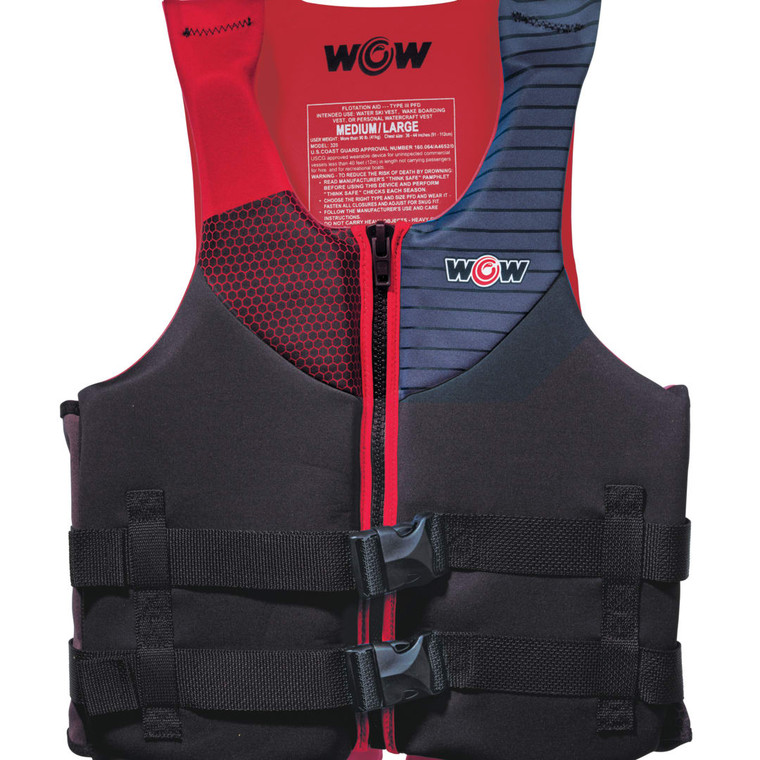 WOW Watersports - The Feel Good Evoprene Life Vestsmall/medium Red - 23-WLV-4965