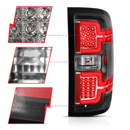 Anzo - 1418 Silverado 1500/2500/3500 Hd Led Taillights Black - 311289