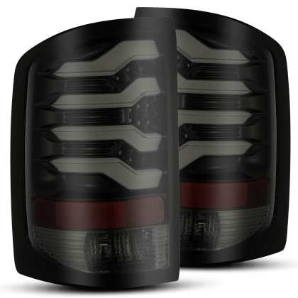 AlphaRex - 1418 Sierra 1500/2500/3500hd Proseries Led Tail Lights Jet  Black - 630010