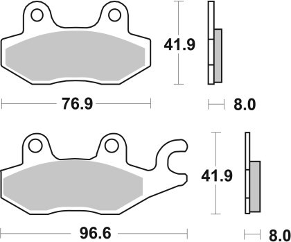 Brembo - Brembo Sinter Sa Brake Pad Set Powersports - 07YA22SA