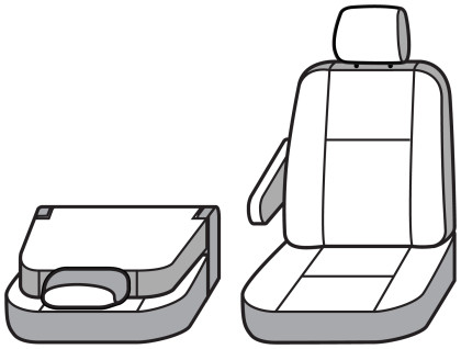 Covercraft Industries - 2121 Trailblazer Polycotton Seatsaver Custom Front Row Seat Covers Charcoal - SS2566PCCH