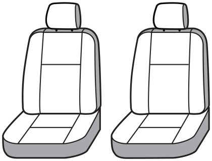 Covercraft Industries - 22c Tundra Seatsaver Custom Front Row Seat Covers Grey - SS2589PCGY