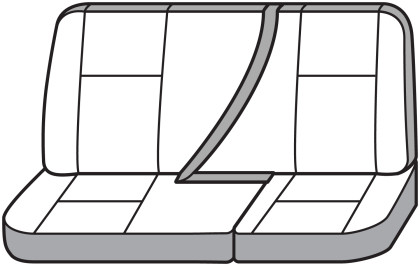 Covercraft Industries - 11c F250/f350 Sd Ext Cab 60/40split Bottom Seat W/solid Back 2 Rear Wall Mounted Hdrsts W/o Armrs - SS8394PCCH