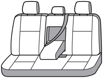 Covercraft Industries - 1921 Edge Polycotton Seatsaver Custom Second Row Seat Covers Charcoal - SS8494PCCH