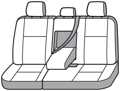 Covercraft Industries - 21c Bronco Polycotton Seatsaver Custom Second Row Seat Covers Charcoal - SS8534PCCH