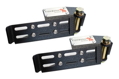 Kentrol - Fishbone Offroad - 07c Jeep Wrangler Foot Peg Set Black Powder - FB21268