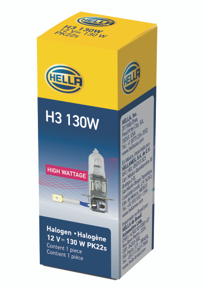Hella - Bulb 13.2v 130w H3 Pk22s T3.25 - H3 130W