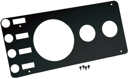 Kentrol - Fishbone Offroad - 7683  Cj5/7686 Cj7/8186 Cj8 Dash Gauge Bezel Black Powder Coat Stainless Steel - 50521