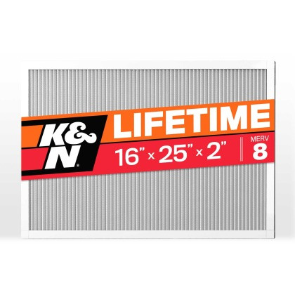 K&N Filters - Hvac Filter 16x25x2 Merv 8 Nonwoven Synthetic - HVC-8-21625