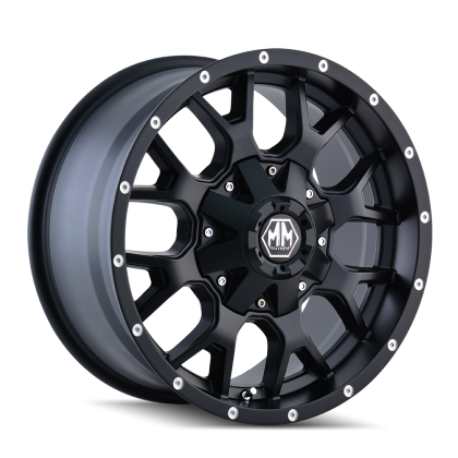 Mayhem - Warrior (8015) Matte Black 17x9 5x4.5/5x5 12mm 87mm - 8015-7956MB