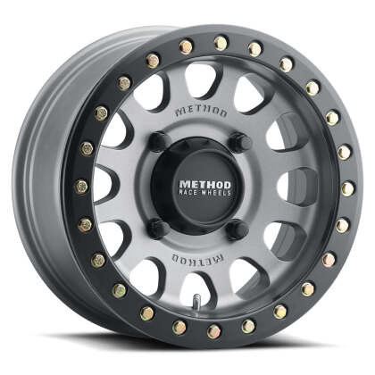 Method Race Wheels - Mr401 Utv Beadlock 15x7 5+2/+38mm Os 4x156 132mm Cb Titanium W/matte Black Ring - MR40157046852B