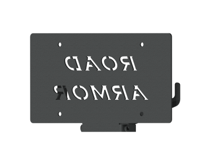 Road Armor - Common Bumper License Plate Mount 1.5in Offset Fairlead Texture Black - LPF150B