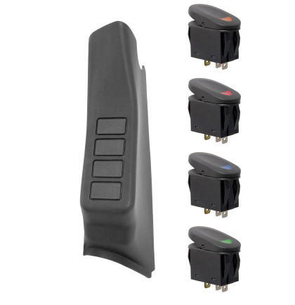 Rugged Ridge - Apillar 4 Switch Pod Kitblackleft Side1116 Jeep Wrangler(jk) - 17235.96