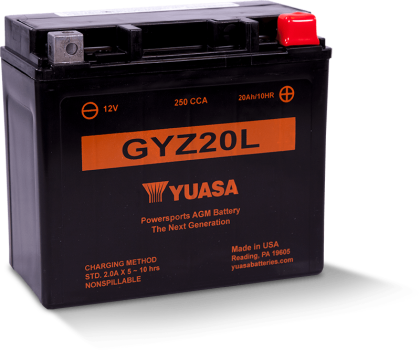 Yuasa Battery - Gyz20l 12v High Performance Factory Activated Agm Battery  Made In The Usa - M720GZ