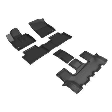 3D Mats - 21c Sorento Black Kagu 1st Row 2nd Row 3rd Row 5pc - L1KA05801509