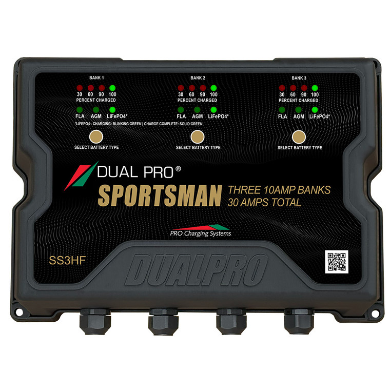 Dual Pro Sportsman Series HF Battery Charter - 30 Amp - 3 Bank - SS3HF