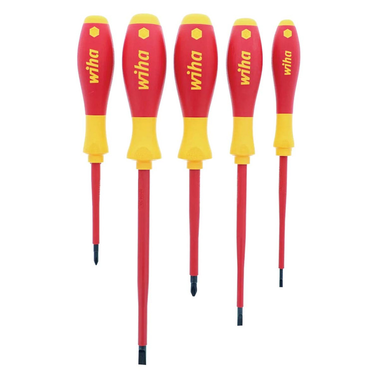 Wiha Tools - 5 Piece Insulated Softfinish Screwdriver Set - 32091