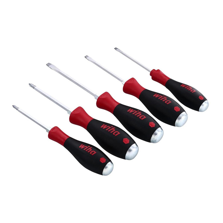 Wiha Tools - 5 Piece Softfinish X Heavy Duty Slotted And Phillips Screwdriver Set - 53075