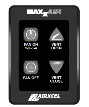 Maxxair - 4key Wall Remote Control Black - 00A03550K