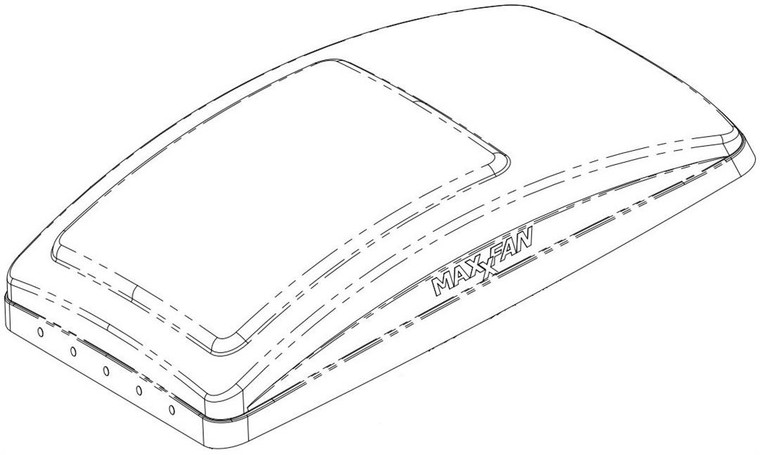 Maxxair - Vent Lid 62/64 Smoke - 05-30520