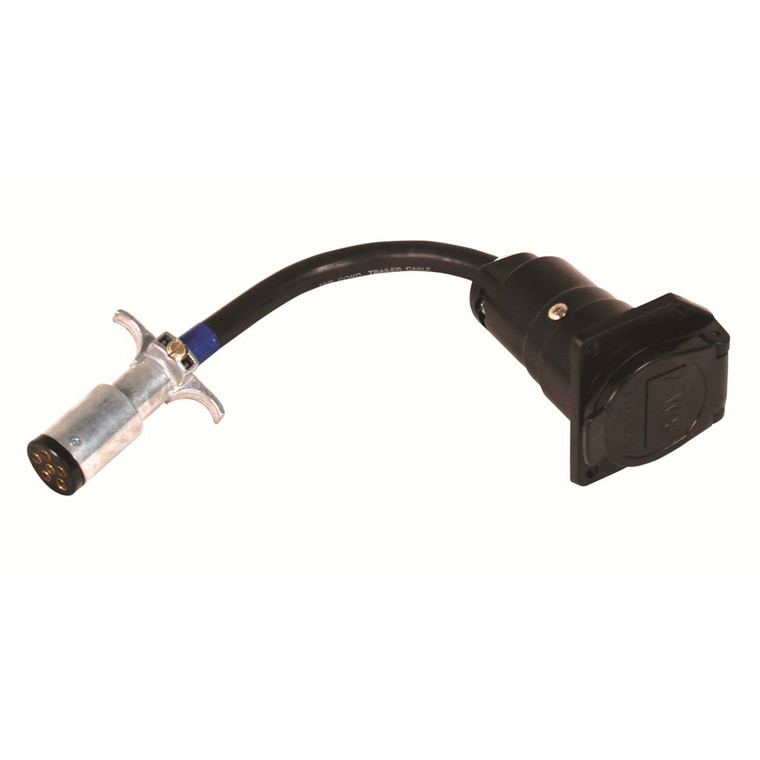 Pollak Engineered - 6way Rd Plug To 7way Rv Socket Harness Adapter New Visipak - 12-725EV