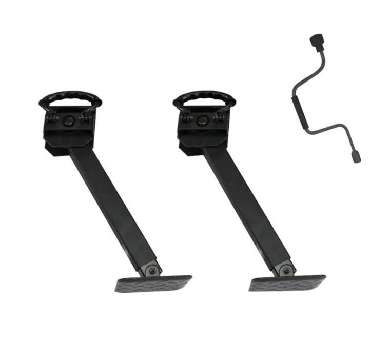Ark - Drop Down Corner Steadies Black 600mmset Of 2 With Winding Handle - DDS600BUS