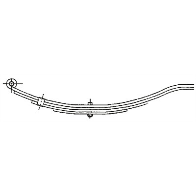 Tow-Rite - Slipper Spring 4 Leaves 1.85k30in - UNA-040