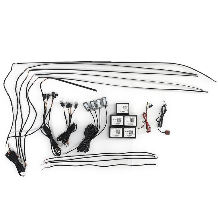 Race Sport Lighting - Led Interior 18 Piece Rgbw Multicolor Vehicle Complete Kit - AKIT18