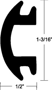 Taco Metals - Vinyl Insert Blk 1-13/16" X 70' - V12-4144BKA70-1