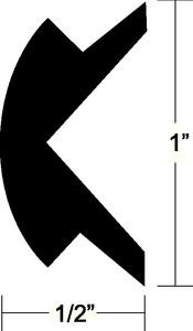 Taco Metals - Vinyl Insert 1" X 70' Frost - V12-0303WHC70-1