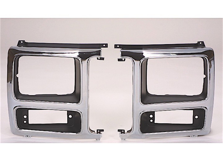 Sherman Parts - Rh Headlamp Door Chr/blk Ford P/u/bronco 8086 - 575-95AR